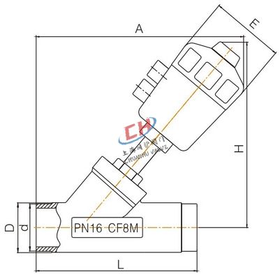 P1焊接氣動(dòng)角座閥結(jié)構(gòu)圖